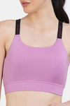 Zelocity Medium Impact Moisture Wicking Sports Bra with Removable Padding - Lavender Herb — thumbnail 5
